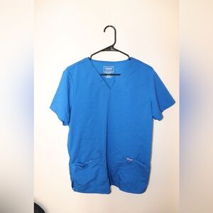 Cherokee V-Neck Blue Workwear Top